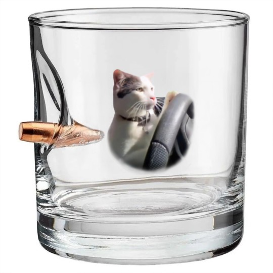 Discover Cat Driving A Car Instagram Katze Bullet Whiskey Glasses