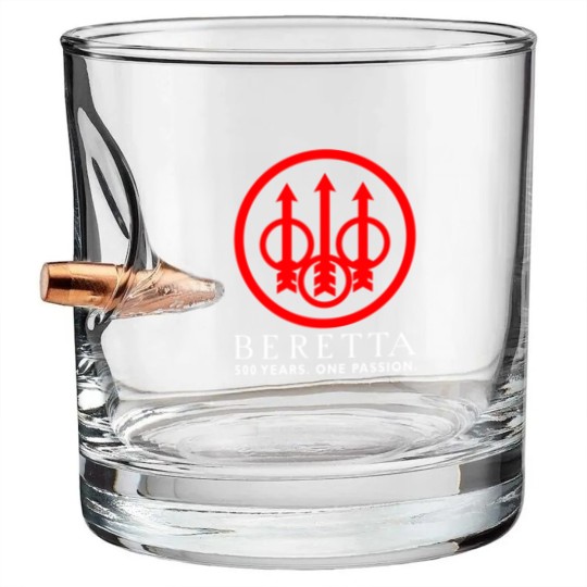 Discover Beretta Logo Bullet Whiskey Glasses
