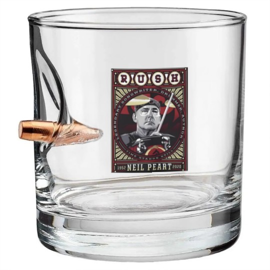 Discover Rush Neil Peart Bullet Whiskey Glasses,  Rush Band Bullet Whiskey Glasses, Rush Fans gift Bullet Whiskey Glasses, Rock Lovers Bullet Whiskey Glasses
