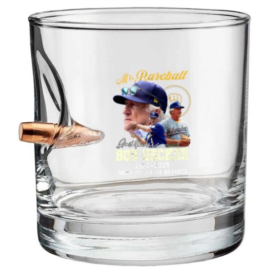 Discover Bob Uecker Baseball 1934-2025 Thank You T- Bullet Whiskey Glasses