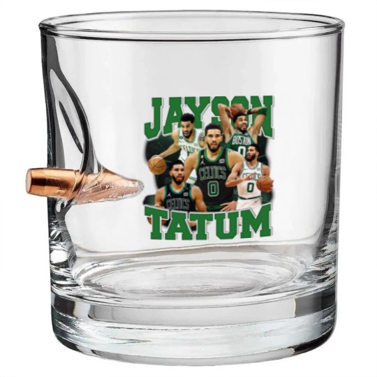 Discover Jayson Tatum Basketball  Basketball Graphic Tees Bullet Whiskey Glasses