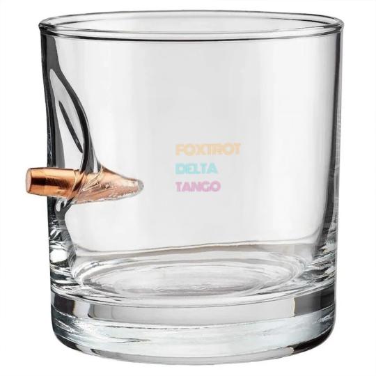 Discover Subtle Anti Trump Bullet Whiskey Glasses, Foxtrot Delta Tango Bullet Whiskey Glasses, Political Protest Bullet Whiskey Glasses