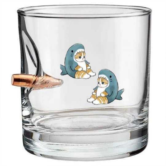 Discover mofu sand 004-2cute cat kitty meeeeow SHARK Bullet Whiskey Glasses