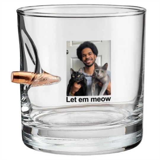 Discover Let Em Meow Jarrett Allen Bullet Whiskey Glasses, Unisex Bullet Whiskey Glasses, Unisex Men & Women
