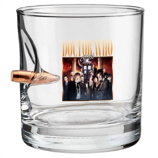 Discover Doctor Who 60th Anniversary 1963 ? 2023 Signature Thank You Bullet Whiskey Glasses, Trendy Bullet Whiskey Glasses