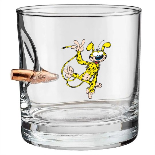 Discover Marsupilami waving Bullet Whiskey Glasses