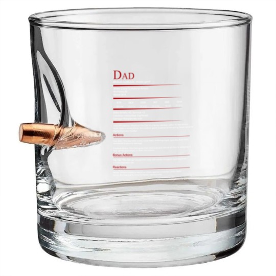 Discover Dungeons & Dragons Dad Bullet Whiskey Glasses