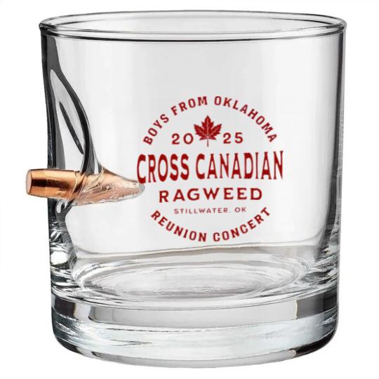 Discover Cross Canadian Ragweed Bullet Whiskey Glasses, Ragweed Reunion Concert 2025