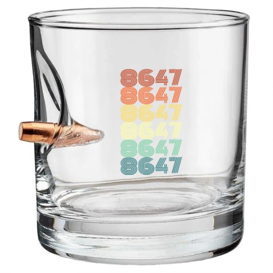 Discover 8647 Anti Trump 86 47 Retro Vintage 80s Style Bullet Whiskey Glasses