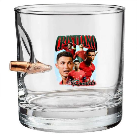 Discover Christiano Ronaldo Bullet Whiskey Glasses, Christiano Ronaldo fan Bullet Whiskey Glasses