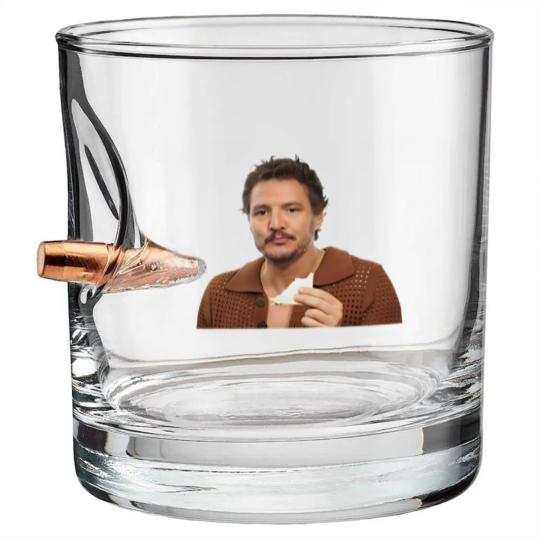 Discover Pedro Pascal Eating Sandwich Bullet Whiskey Glasses, Pedro Pascal  Bullet Whiskey Glasses