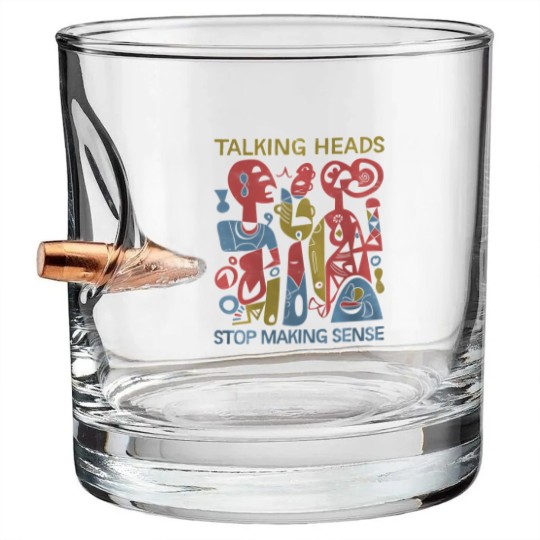 Discover Stop Making Sense Talking head retro Bullet Whiskey Glasses, Talking head indie shoegaze Bullet Whiskey Glasses