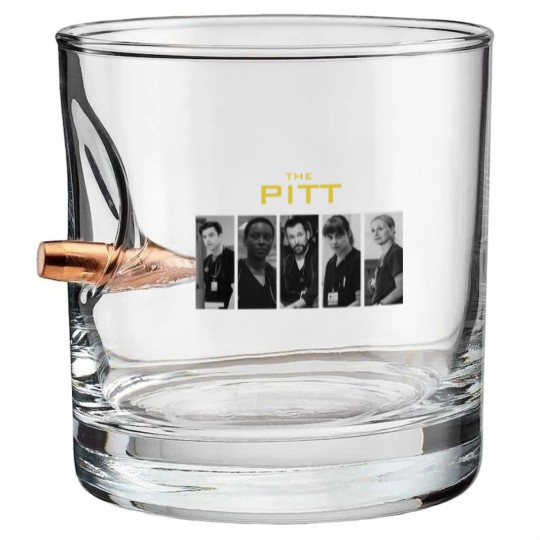 Discover The PITT Bullet Whiskey Glasses, Tv Series, The Pitt Tv Show, Noah Wyle Bullet Whiskey Glasses, Dr. Robbie Bullet Whiskey Glasses