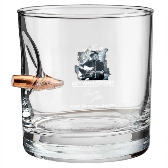 Discover Neil Young 60th anniversary signature thank you fo Bullet Whiskey Glasses