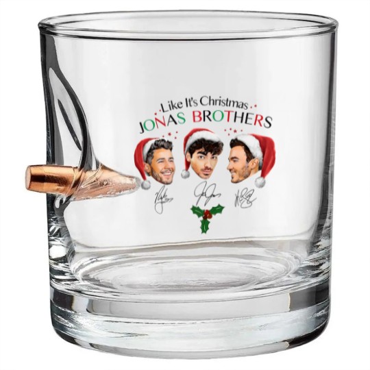 Discover Like It's Christmas Jonas Brothers Bullet Whiskey Glasses, Jonas Brothers Unisex Bullet Whiskey Glasses