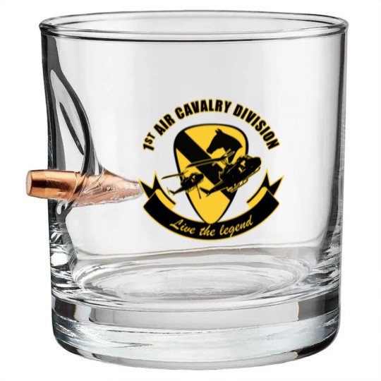 Discover 1st Air Cavalry Division Air Cav - Live The Legend Bullet Whiskey Glasses