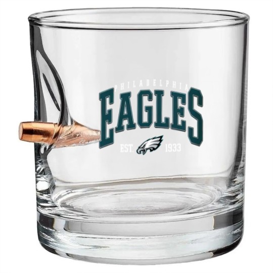 Discover Eagles Football Est. 1933 Baseball Caps, PA Football fans gift, Sundays Are For The Birds, Philly Fan Gift Bullet Whiskey Glasses