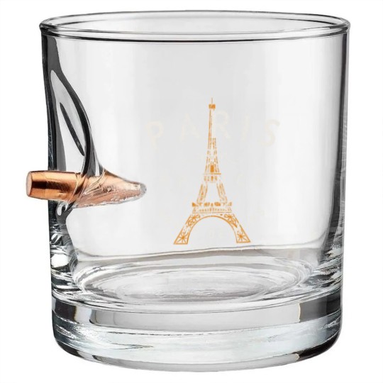 Discover Paris France Vintage Bullet Whiskey Glasses