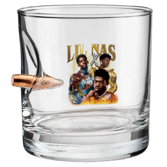 Discover Lil Nas X Bullet Whiskey Glasses | Lil Nas X Bullet Whiskey Glasses | Lil Nas X Graphic Bullet Whiskey Glasses