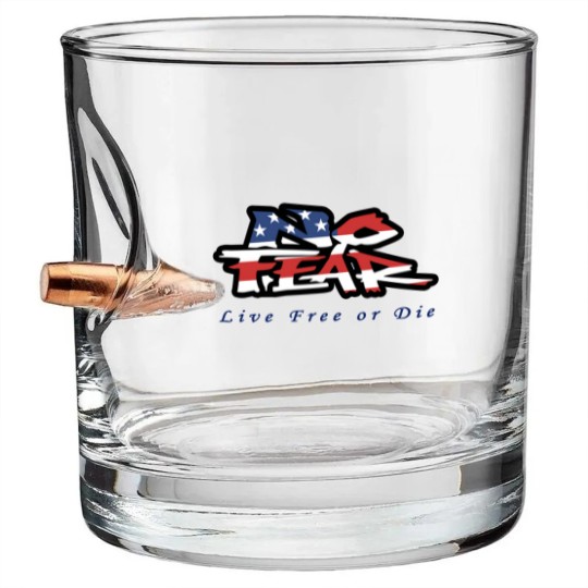 Discover NO FEAR WITH USA FLAG  | Active Bullet Whiskey Glasses