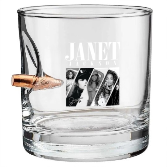 Discover Janet Jackson Signature Bullet Whiskey Glasses, 90s Vintage Janet Jackson Bullet Whiskey Glasses