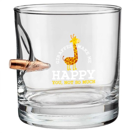 Discover Giraffe  Zookeeper  Safari Zoo Lover Funny Gift Plus Size Bullet Whiskey Glasses
