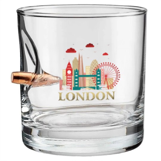 Discover London Souvenir London Souvenir City Vintage British U K Bullet Whiskey Glasses