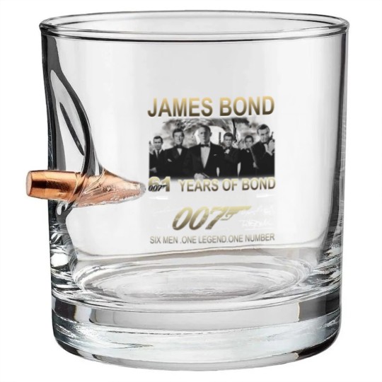 Discover James Bond Vintage Bullet Whiskey Glasses, James Bond 007 61th Anniversary Bullet Whiskey Glasses, James Bond Bullet Whiskey Glasses