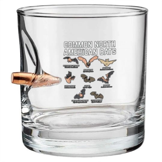 Discover Common North American Bats Bullet Whiskey Glasses