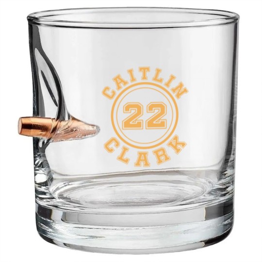 Discover Clark 22 Jersey Bullet Whiskey Glasses Womens Basketball Unisex Bullet Whiskey Glasses