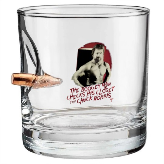 Discover Vintage Chuck Norris The Boogeyman Movie Actors Black Bullet Whiskey Glasses