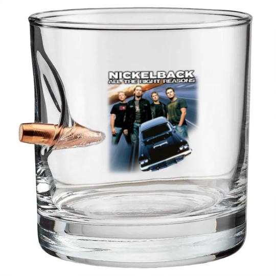 Discover Nickelback Music Bullet Whiskey Glasses, Vintage Get Rollin' Tour 2023 Tickets Album All the Right Reasons