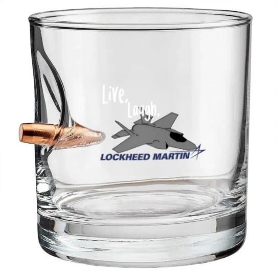 Discover Live, Laugh, Lockheed Martin Unisex Bullet Whiskey Glasses