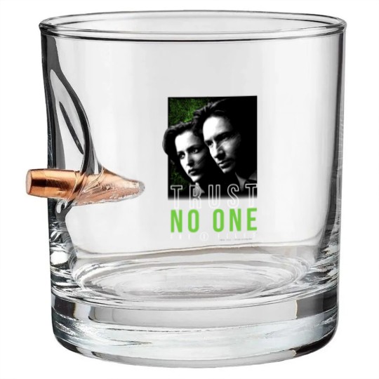 Discover The X-Files Mulder Scully Trust No One Bullet Whiskey Glasses