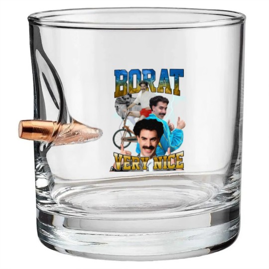 Discover Limited Borat Very Nice Vintage Bullet Whiskey Glasses, Gift For Women and Man Unisex Bullet Whiskey Glasses, Vintage 80s 90s Borat Fan Gift, Borat Bullet Whiskey Glasses