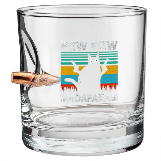 Discover CAT PEW PEW MADAFAKAS VINTAGE Bullet Whiskey Glasses Bullet Whiskey Glasses