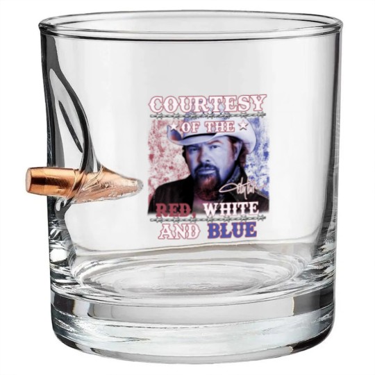 Discover Toby Keith Courtesy Of The Red White And Blue Bullet Whiskey Glasses