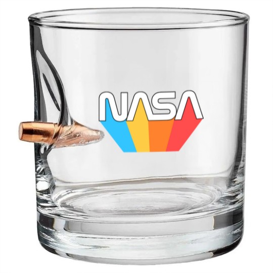 Discover NASA Rainbow Prism Logo Bullet Whiskey Glasses