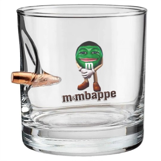 Discover M&Mbappe Kylian Mbappe Funny Meme Bullet Whiskey Glasses,  Mbape Football Parody Fan Gift