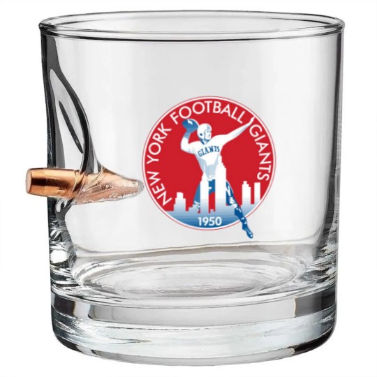 Discover NY Giants old school logo Bullet Whiskey Glasses