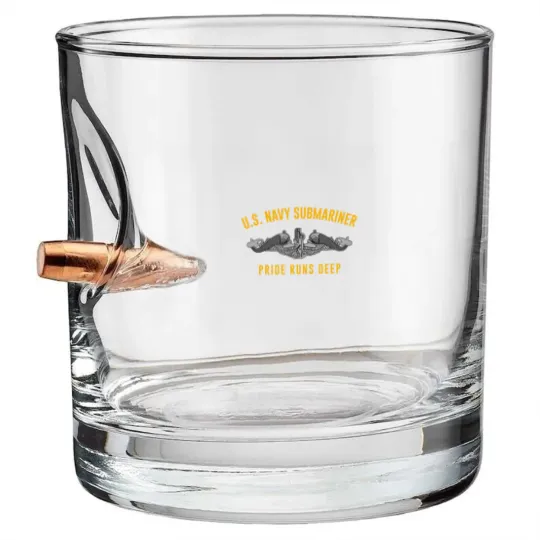 Discover US Navy Sub Veteran Submariner Pride Runs Deep Bullet Whiskey Glasses