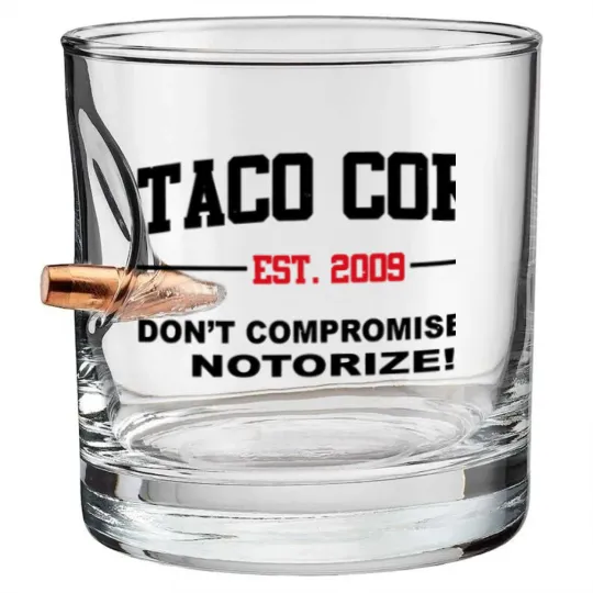 Discover TACO CORP 2009 Bullet Whiskey Glasses - Taco the league tv show