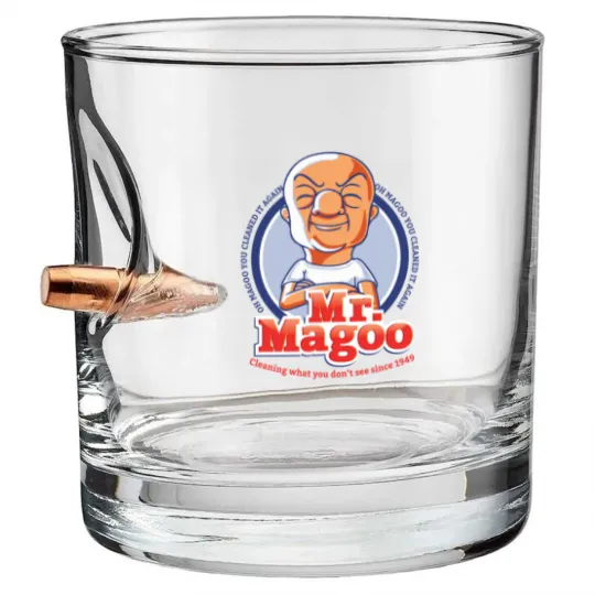 Discover Mr. Magoo as Mr. Clean Bullet Whiskey Glasses