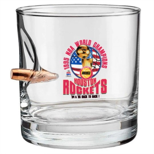 Discover 1995 Houston Rockets World Champions Cotton  Bullet Whiskey Glasses