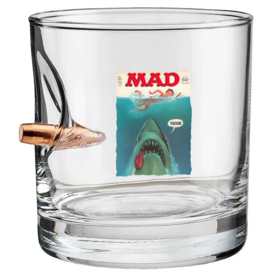 Discover Mad Magazine Jaws Cover Deep Sea Funny Super Cool Best Gift Top Bullet Whiskey Glasses Bullet Whiskey Glasses