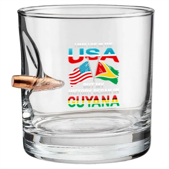 Discover Guyana Design for proud guyanese Bullet Whiskey Glasses