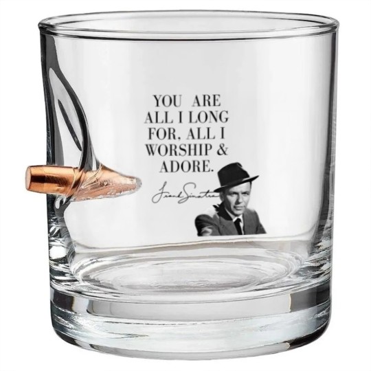 Discover Frank Sinatra Bullet Whiskey Glasses, Gift for Her, Moon Bullet Whiskey Glasses, Music Bullet Whiskey Glasses