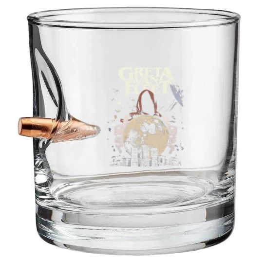 Discover Vintage Greta Van Fleet Rock Band Unisex Bullet Whiskey Glasses, Greta Van Fleet Concert Bullet Whiskey Glasses