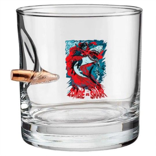 Discover Shark Vs Zombie Bullet Whiskey Glasses