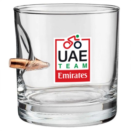 Discover UAE Team Emirates Pro Cycling Team uci world tour uae tour cycling 2023 Bullet Whiskey Glasses